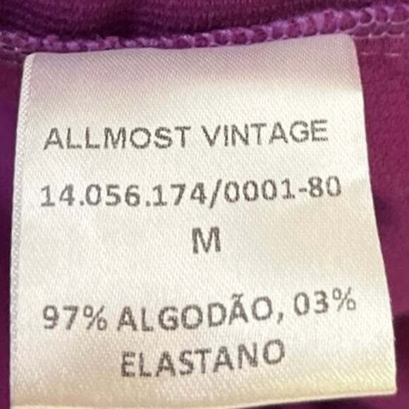 Almost Vintage Women's Purple Corduroy Velvet Velour Button Shirt Jacket Top M - Picture 5 of 5